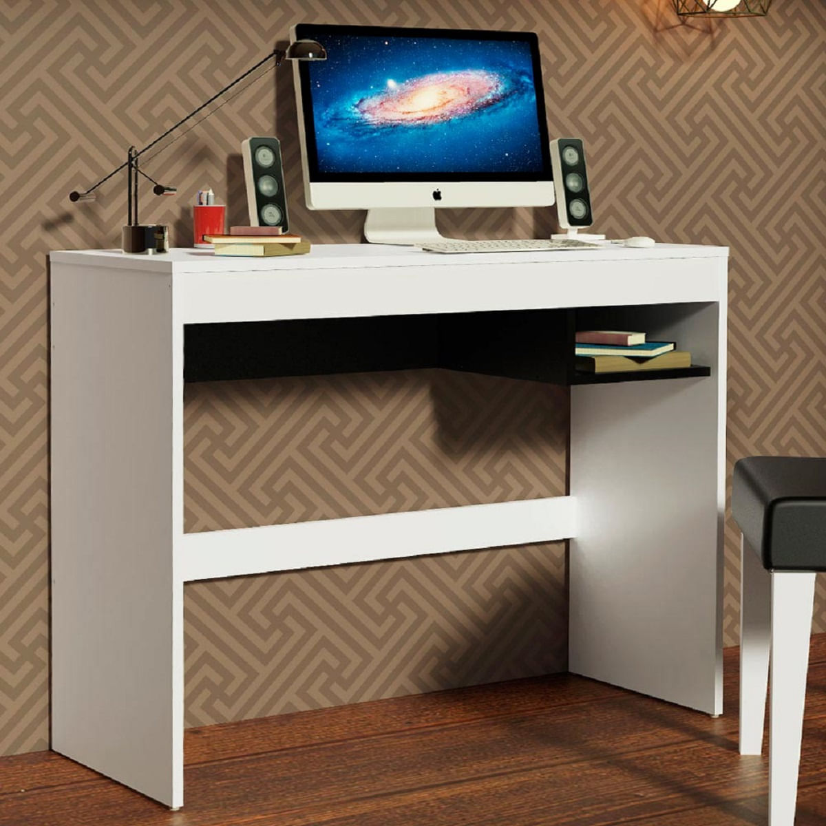 Escritorio Para Pc Mueble Moderno Madesa Rubí Blanco