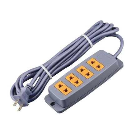 Extensión eléctrica vulcanizado 3 Metros 4 Tomas Home Light Gris 046391