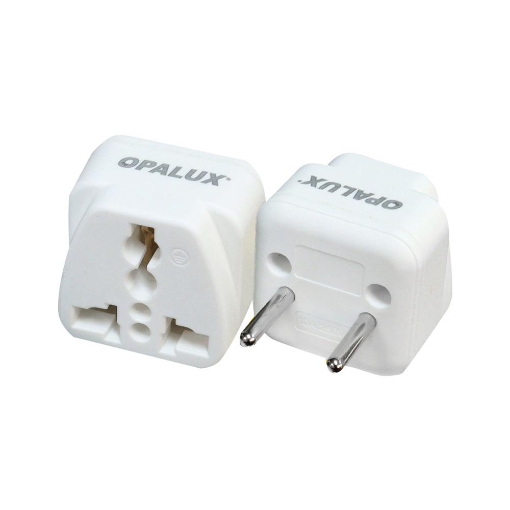 Adaptador Enchufe 2 Polos Espiga Redondas OP-603M OPALUX