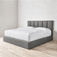 CAMA BOX TARIMA DECO KING GRIS