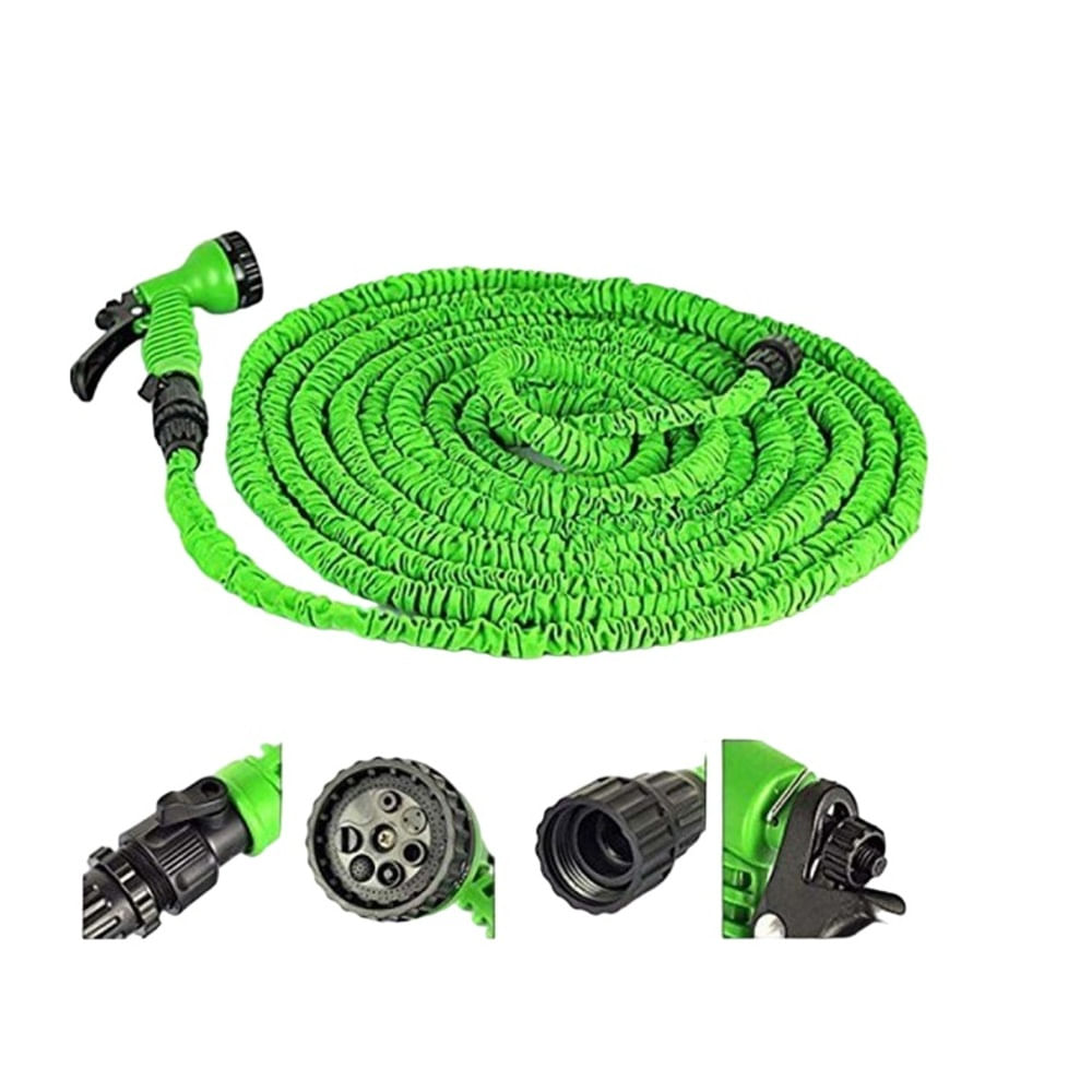 Manguera Retractil Expandible de 60 Metros Verde