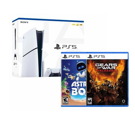 Consola Playstation 5 Slim Con Lector De Discos + Astro Bot + Gears of War Reloaded