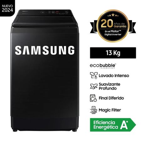 Lavadora SAMSUNG EcoBubble 13KG Negra WA13CG5441BV