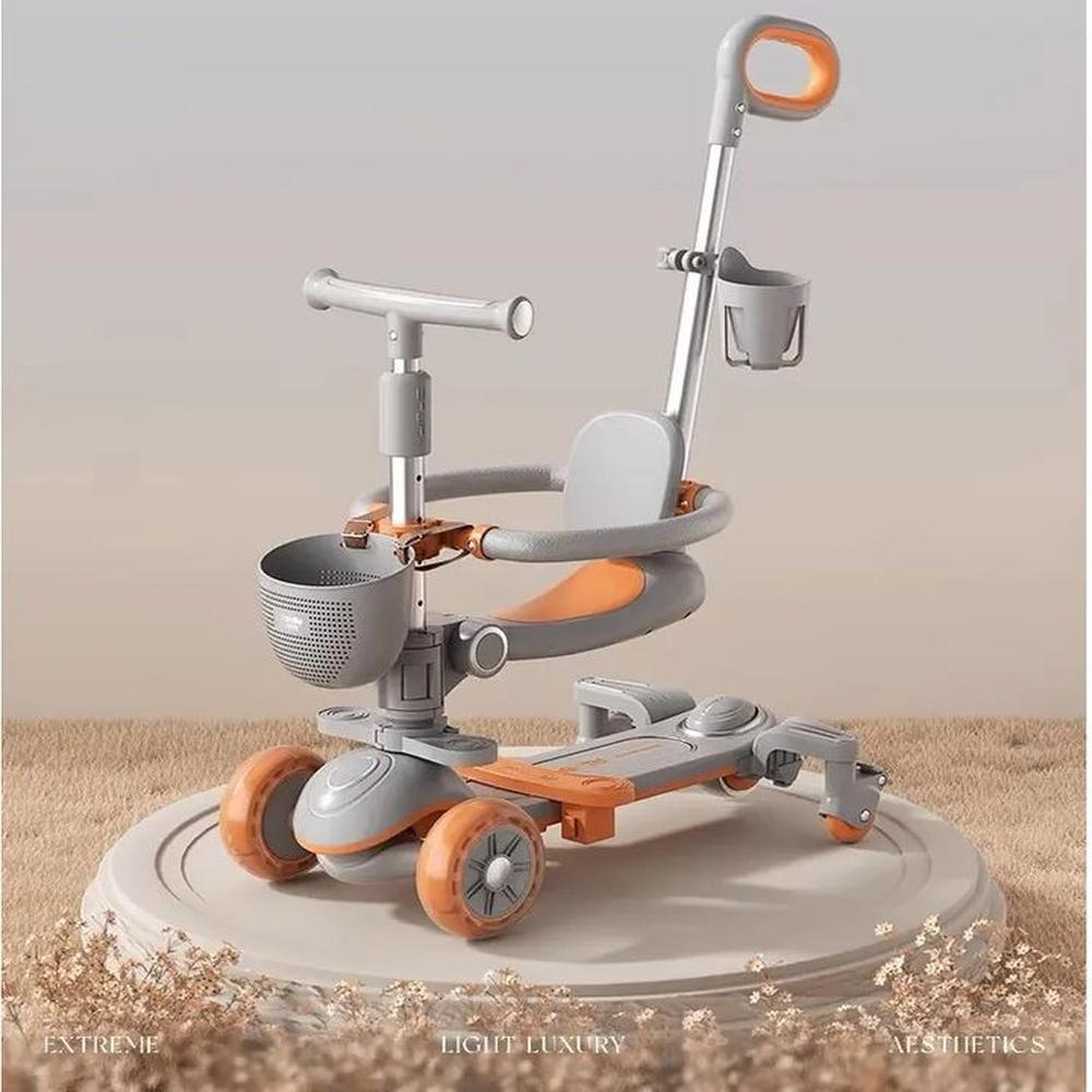 SCOOTER PARA NIÑAS MUSICAL 6 EN 1 PLOMO