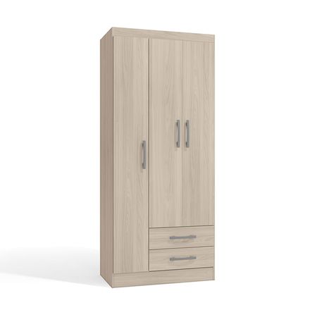 Ropero MDP Almendra Orange Modelo Cali 3 Puertas 2 Cajones