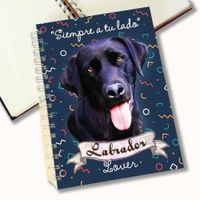 Cuaderno A5 - Qala Diseño - Perro Labrador Negro