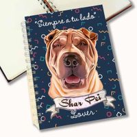 Cuaderno A5 - Qala Diseño - Perro Shar Pei