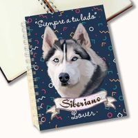 Cuaderno A5 - Qala Diseño - Perro Siberiano