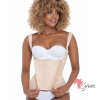 Chaleco Reductor Con Broches y Cierre Beige