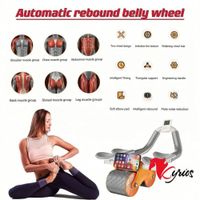 RODILLO ABDOMINAL DOBLE CODERA +PANTALLA LCD -AZUL