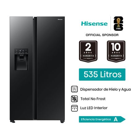 Refrigeradora Hisense Side By Side 535L BCD-535W  Negra