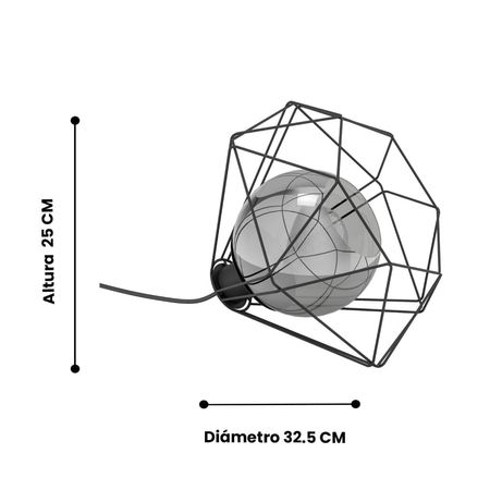 Lámpara De Mesa Eglo Vernham E27 1X4W