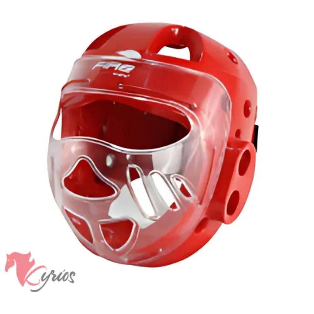 Casco Con Protección Facial ROJO