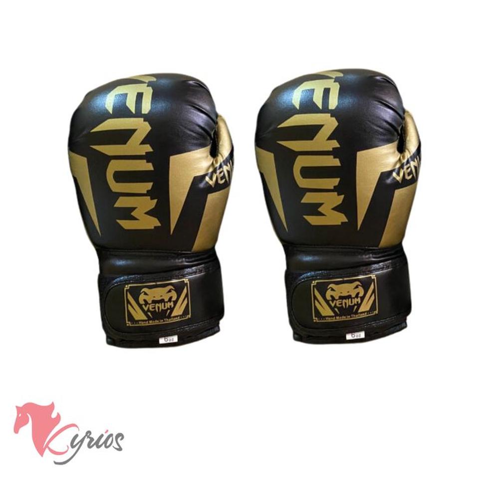 Guantes De Box Venum 6 onz Negro Con Dorado