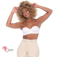Short Levanta Glúteos Con Broches Beige
