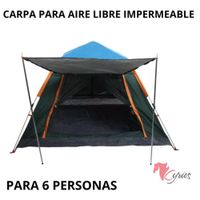 Carpa Para Aire Libre Capacidad De 6 Personas Verde