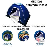 Carpa De 6 Personas Doble Techo Impermeable MIXTO
