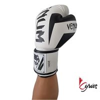 Guantes De Box Venum 8onz Blanco Con Negro Con Estuche