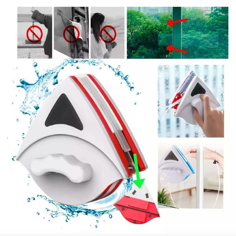 Limpia Vidrio magnético Ventanas Esponja Triangular