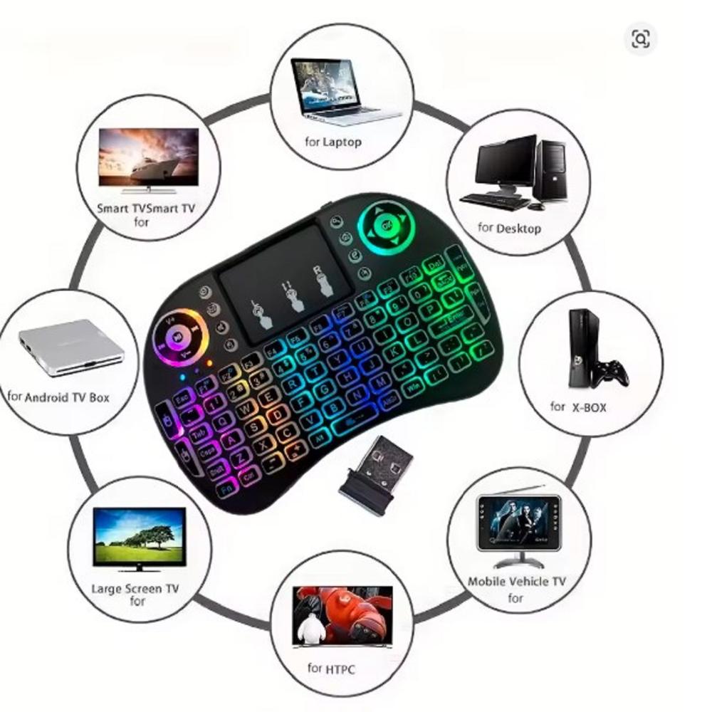 Mini Teclado Inalambrico Para PC TV ANDROID TV BOX Iluminado