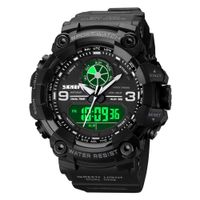 Reloj Skmei 1818 DUAL TIME Negro Correa Silicona Negro