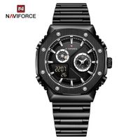 Reloj Naviforce NF9216G Digital Analogo Correa Acero Para Caballero Negro Talla única