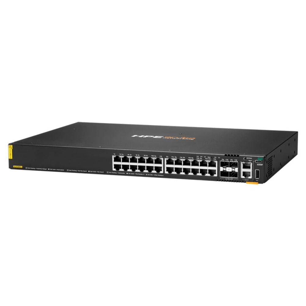 Switch HPE Aruba Networking CX 6200F 24G Class-4 PoE 4SFP+