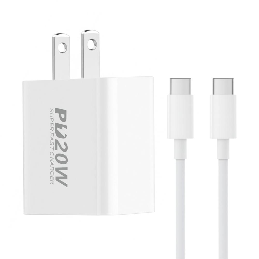 Cargador USB-C 20W con Cable USB-C a USB-C 1m  Tranyoo T-P20C