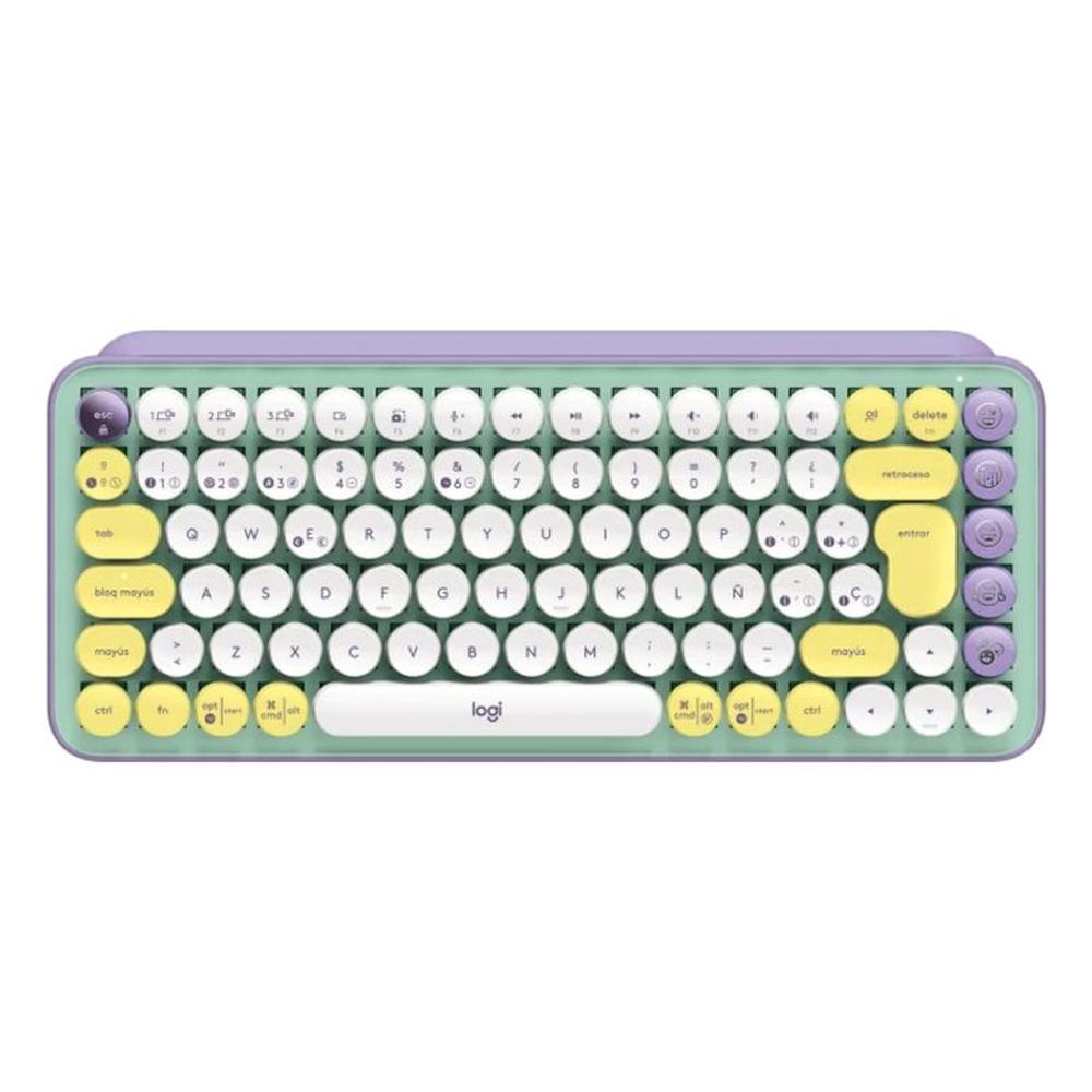 TECLADO LOGITECH POP KEYS MULTI-DEVICE WIRELESSBT LILAGREEN