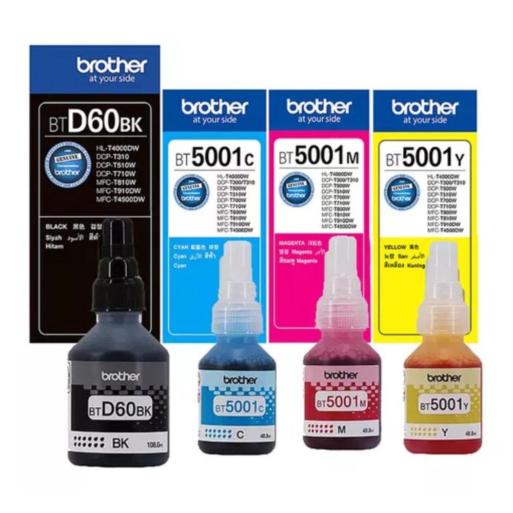 Pack de Tintas Brother BTD60BK BT5001C BT5001M BT5001Y