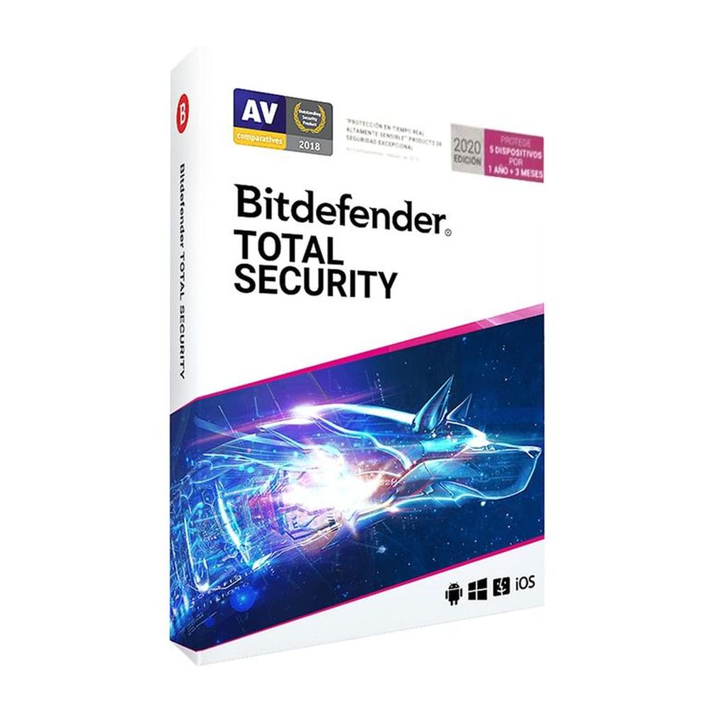 ANTIVIRUS BITDEFENDER TOTAL SECURITY 5 DISPOSITIVOS 12 MESES