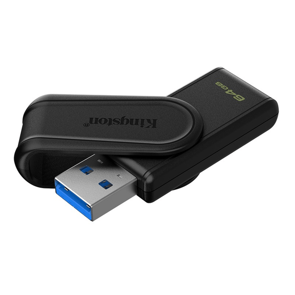 Memoria Flash USB Kingston DataTraveler Exodia S, 64GB, USB 3.2 Gen 1, Negro