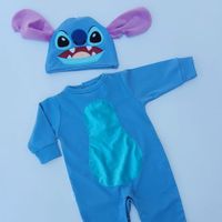 DISFRAZ BEBE BABYLI STITCH AZUL 2 PIEZAS