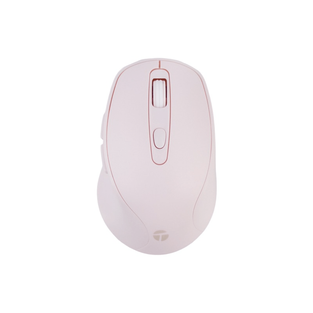 Mouse inalámbrico TEROS TE-1234S, 2.4GHz, 6 botones, USB, rosado