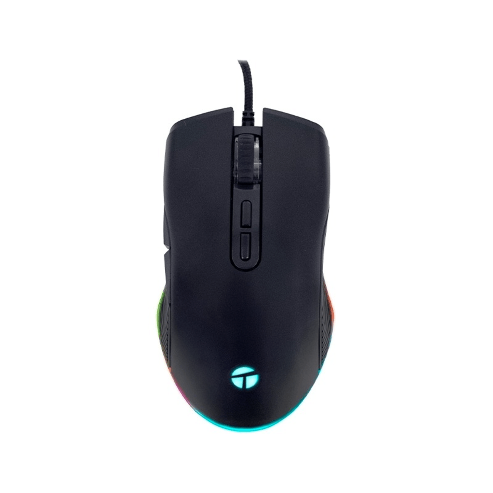 Mouse gamer TEROS TE-1233G, DPI hasta 7200, RGB,7 botones, USB, negro