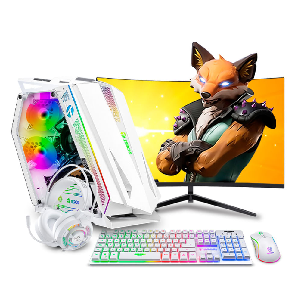 COMPUTADORA GAMER DRACO RGB RYZEN 5 5500 16GB 500GB 24 CURVO RTX3050 6GB MI PC LISTA MIPCLISTA