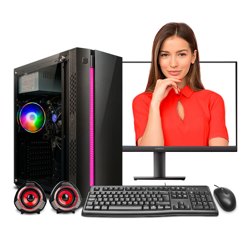 COMPUTADORA INTEL CORE I5 12400 16GB 500GB 22 IPS escritorio MI PC LISTA MIPCLISTA