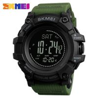 Reloj Skmei 1358 con ALTÍMETRO BARÓMETRO BRÚJULA PODOMETRO Verde Militar