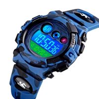 Reloj Skmei 1547 original camuflado con luces para niños Azul Militar Talla única