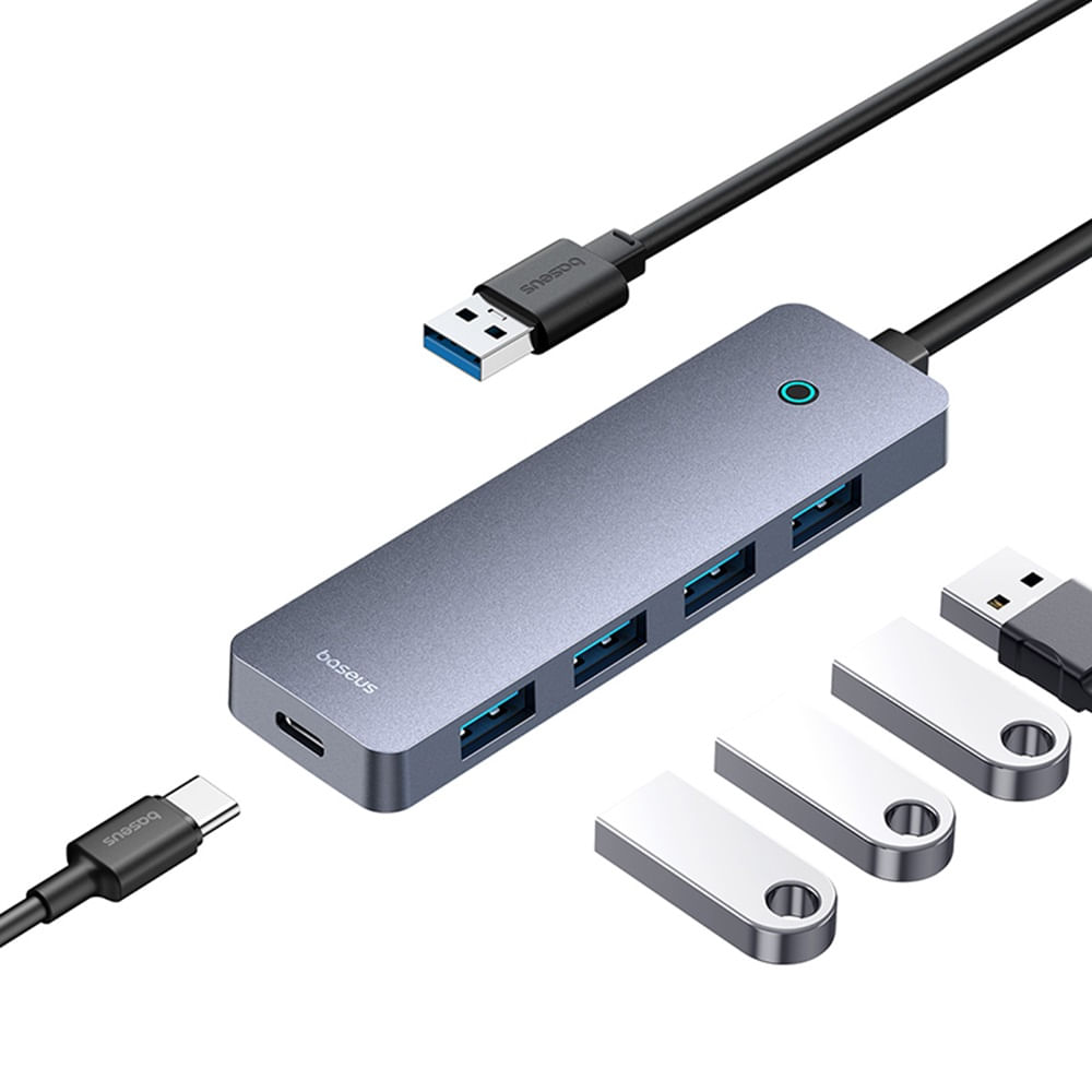 Hub 4 Puertos USB 3.0 y Tipo-C, Baseus