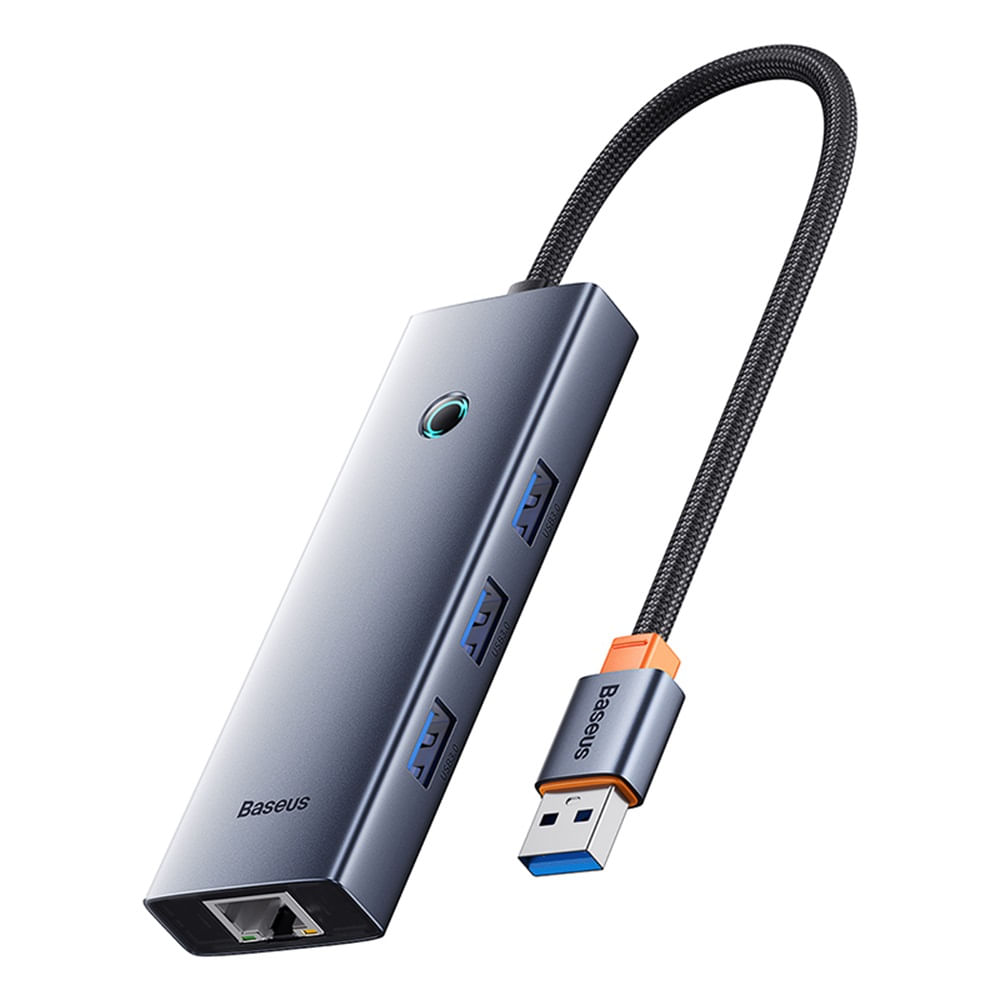 Hub 3 Puertos USB 3.0, RJ45 1000Mbps, Baseus
