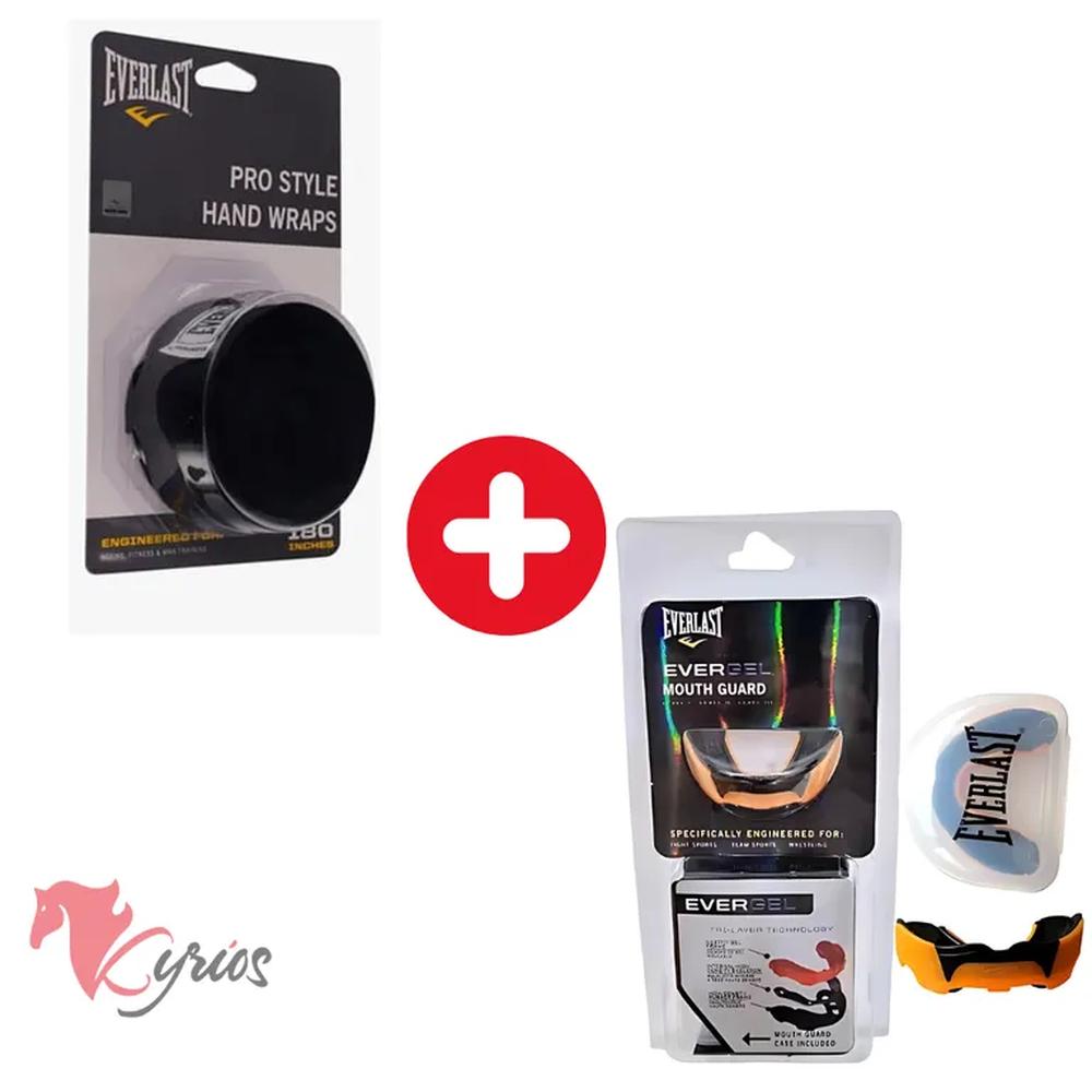 Vendas De 5 Metros + Protector Bucal De Box NEGRO