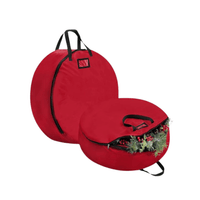 Organizador circular navideño rojo decoraline home