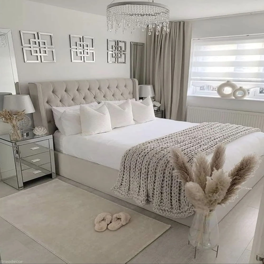 CAMA BOX TARIMA BLOSSOM KING BEIGE