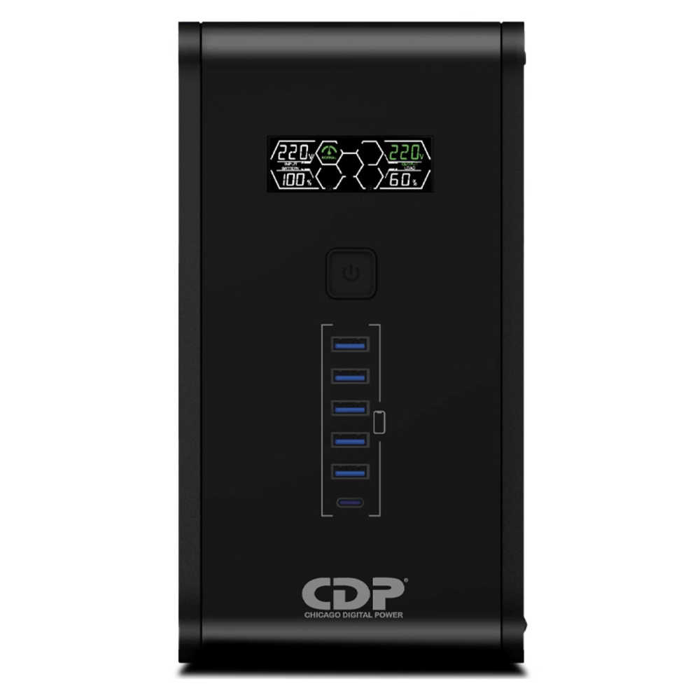 UPS Interactivo CDP (Chicago Digital Power) R-Smart 751i, 750VA / 375W
