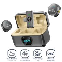 Micrófono Inalámbrico Usb-c con Cargador y ANC 40 Horas 2 TX + 1 RX