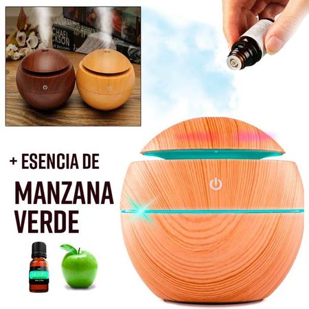 Purificador de Aire con luz RGB Humidificador + esencia Manzana