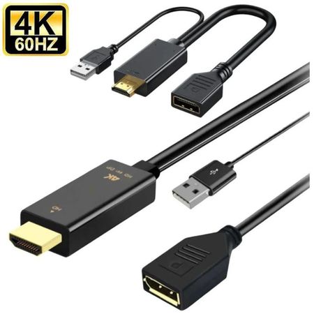 Adaptador Convertidor HDMI a Displayport 4k hdmi a dp Macho a Hembra