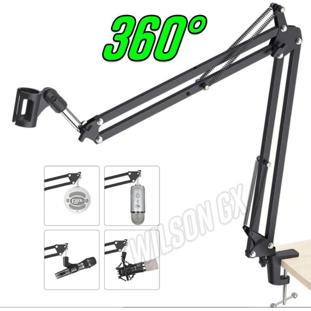 Soporte Brazo Para Micrófono Giratorio 360° Base Ajustable