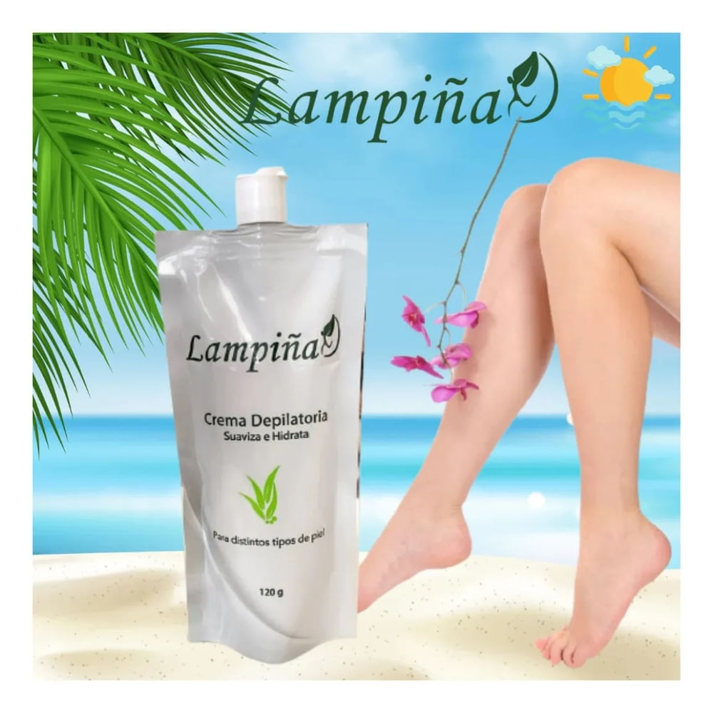 Lampiña Crema Depiladora Corporal Quita Vellos x 2 und